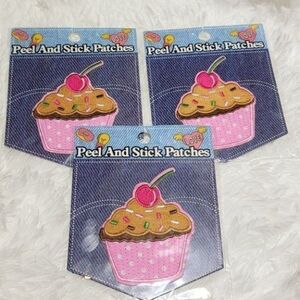 Muffin Cake With Cherry Peel and Stick Patches 3 pieces